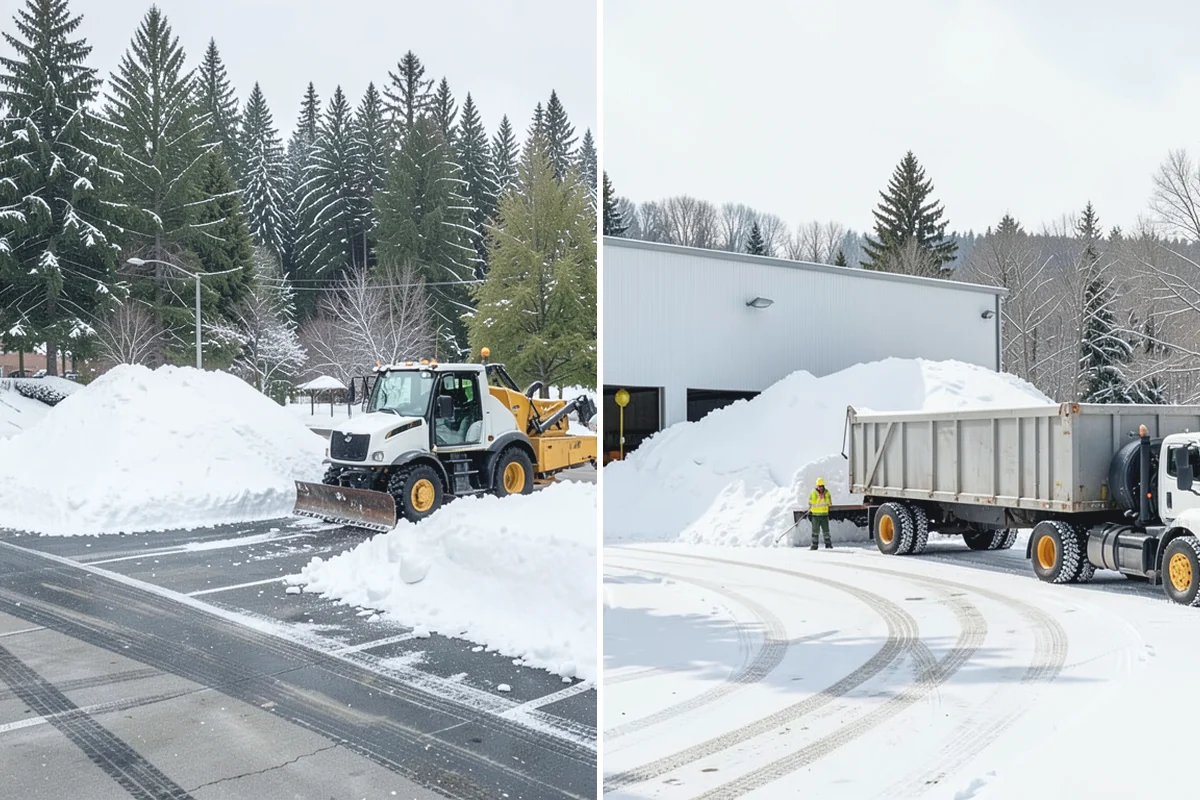 Gas Station Deicing in Des Moines, King County, WA - Map fuel islands, pump lanes, and the store entrance
