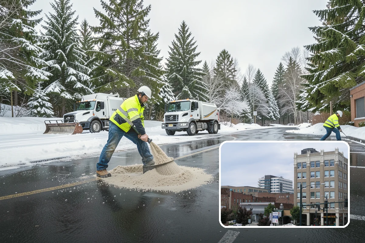 Gas Station Deicing in Everett, Snohomish County, WA - Keeps fuel islands and store entrances safe for customers
