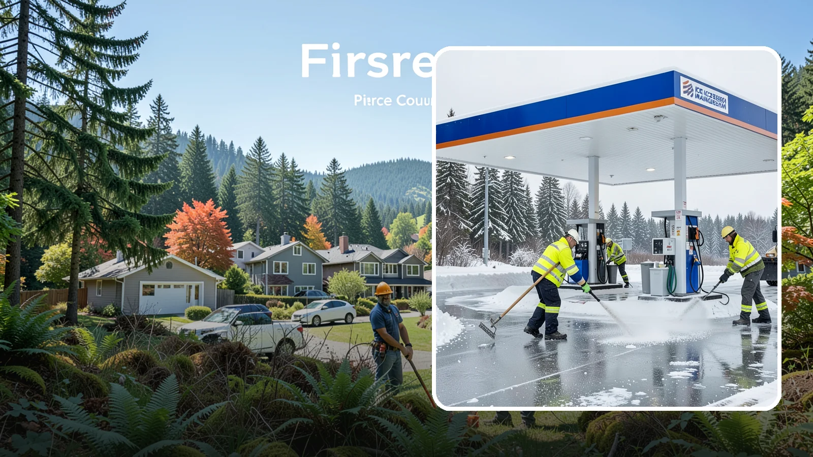 Gas Station Deicing in Fircrest, Pierce County, WA - Deicing for gas stations and convenience stores, keeping fuel islands, pump approaches, and store entrances safe during a hard...