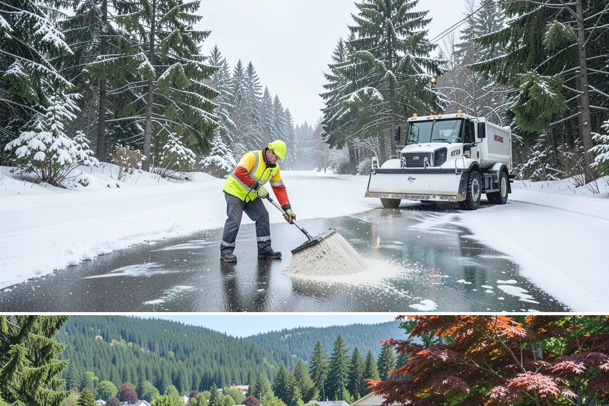 Gas Station Deicing in Index, Snohomish County, WA - Service is active across the winter season, with frequent readiness during the freezing-rain events that glaze busy fueling areas...