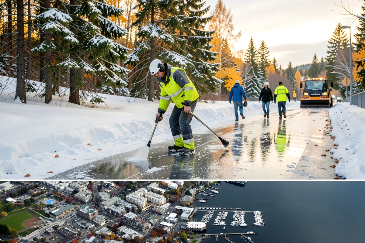 Gas Station Deicing in Kirkland, King County, WA - Service is active across the winter season, with frequent readiness during the freezing-rain events that glaze busy fueling areas...