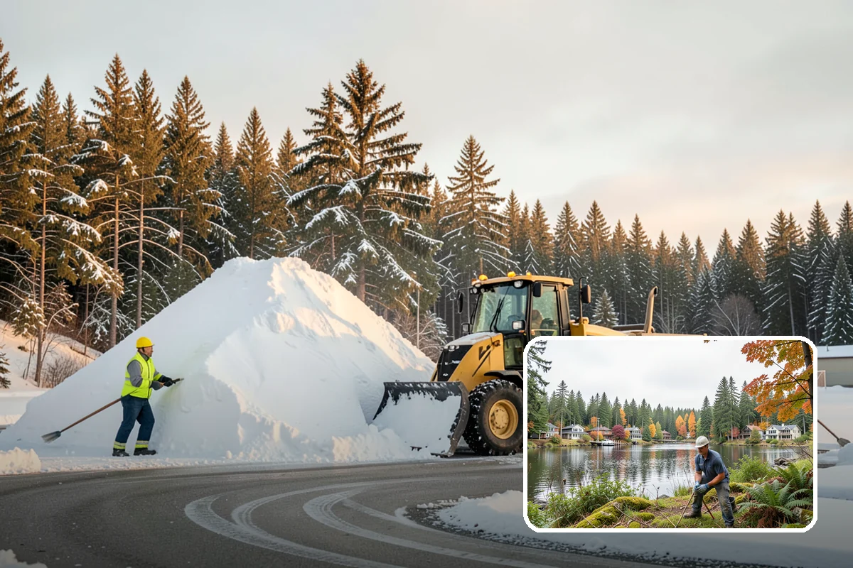Gas Station Deicing in La Conner, Skagit County, WA - Keeps fuel islands and store entrances safe for customers