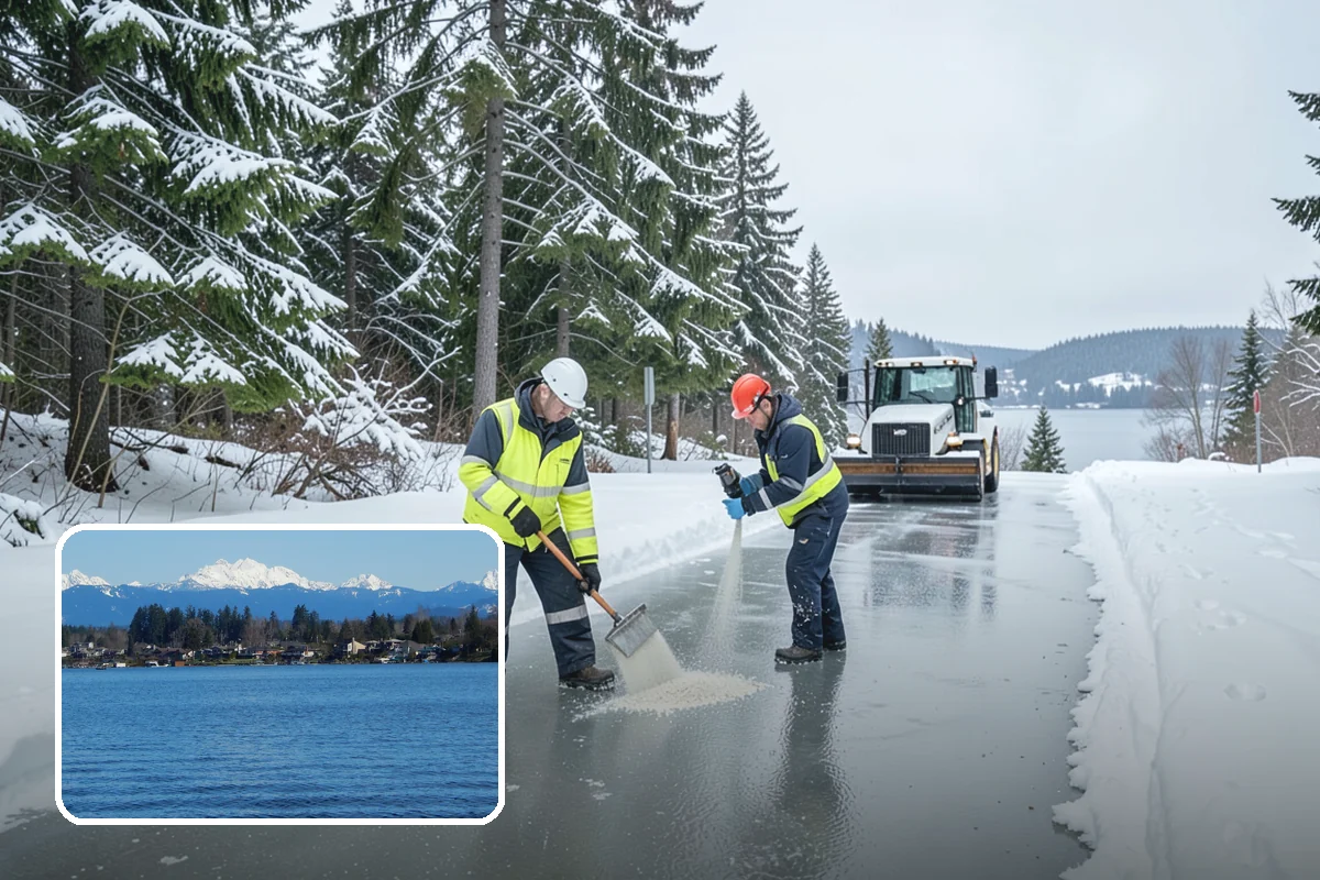 Gas Station Deicing in Lake Stevens, Snohomish County, WA - Keeps fuel islands and store entrances safe for customers