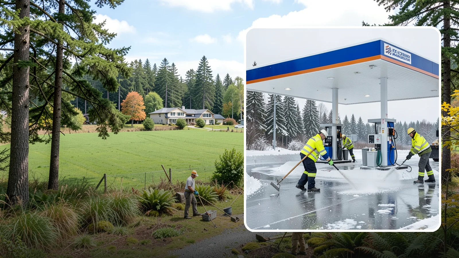 Gas Station Deicing in Lyman, Skagit County, WA - Deicing for gas stations and convenience stores, keeping fuel islands, pump approaches, and store entrances safe during a hard...