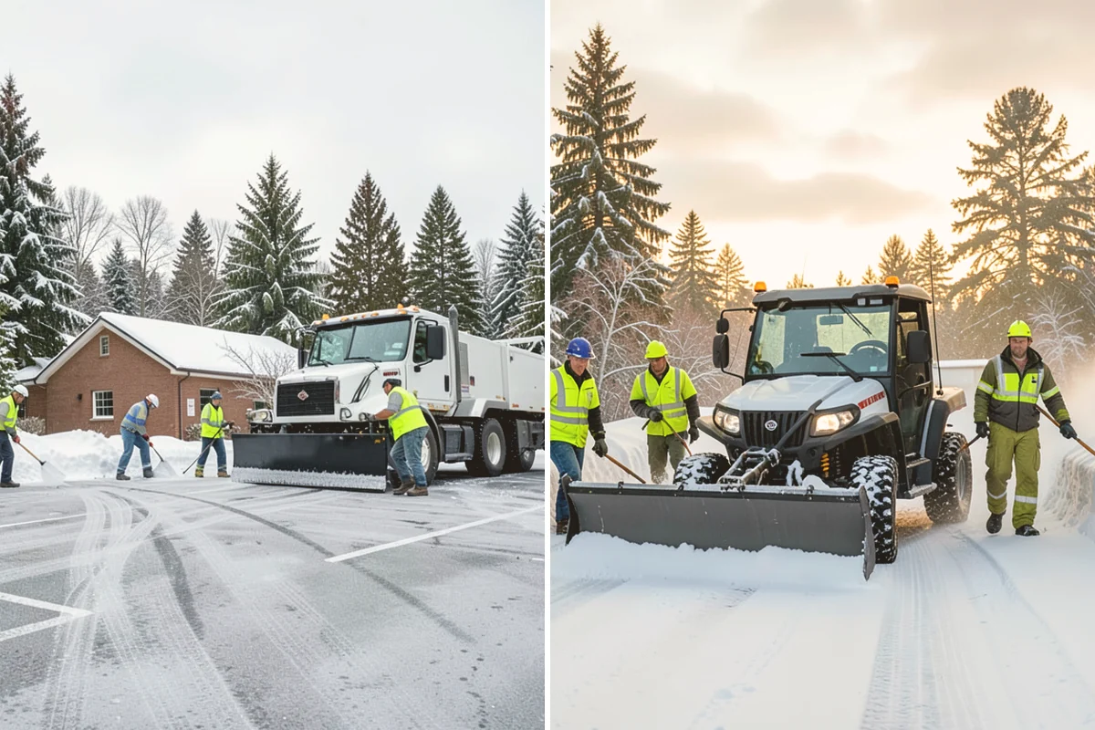 Gas Station Deicing in Lynnwood, Snohomish County, WA - Map fuel islands, pump lanes, and the store entrance