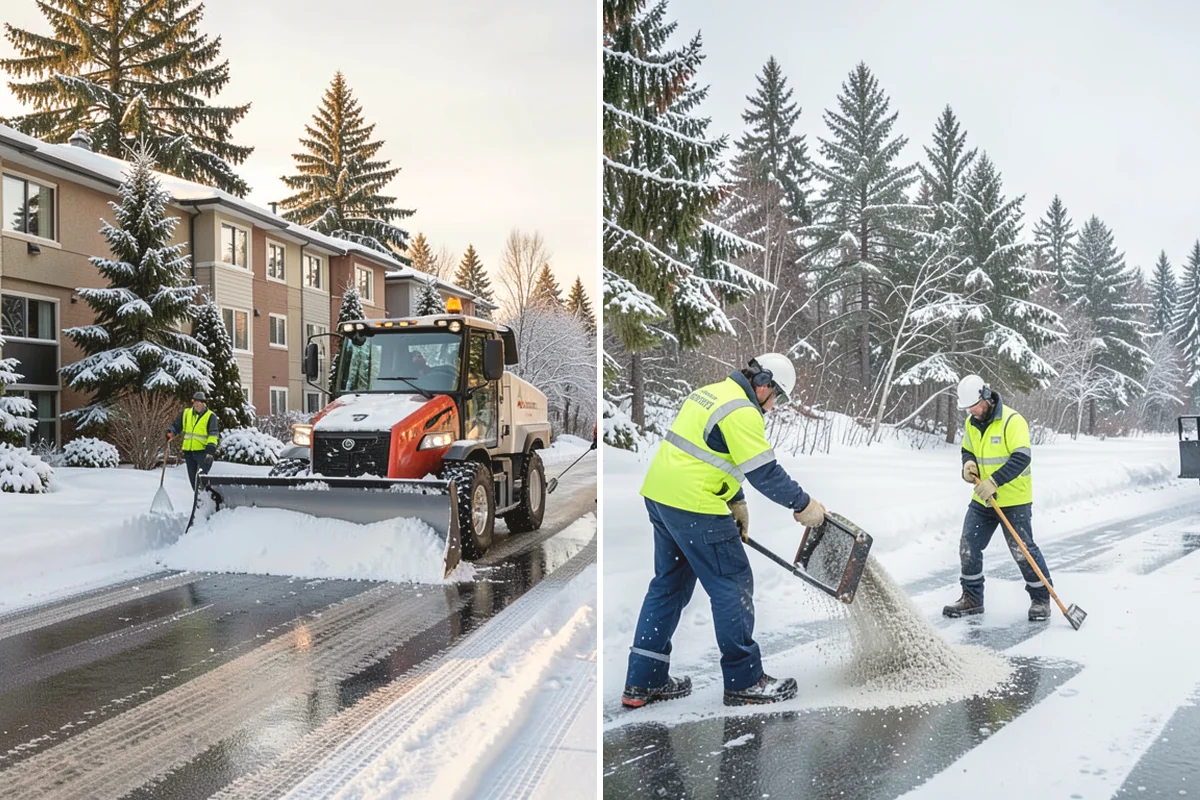 Gas Station Deicing in Mercer Island, King County, WA - Map fuel islands, pump lanes, and the store entrance