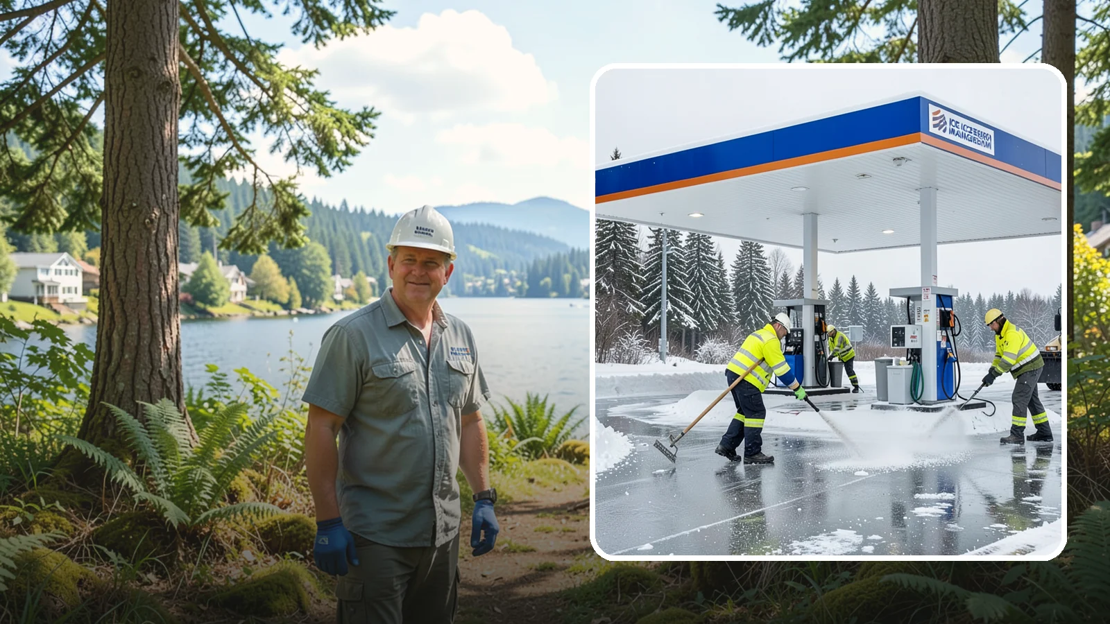 Gas Station Deicing in Milton, King County, WA - Deicing for gas stations and convenience stores, keeping fuel islands, pump approaches, and store entrances safe during a hard...