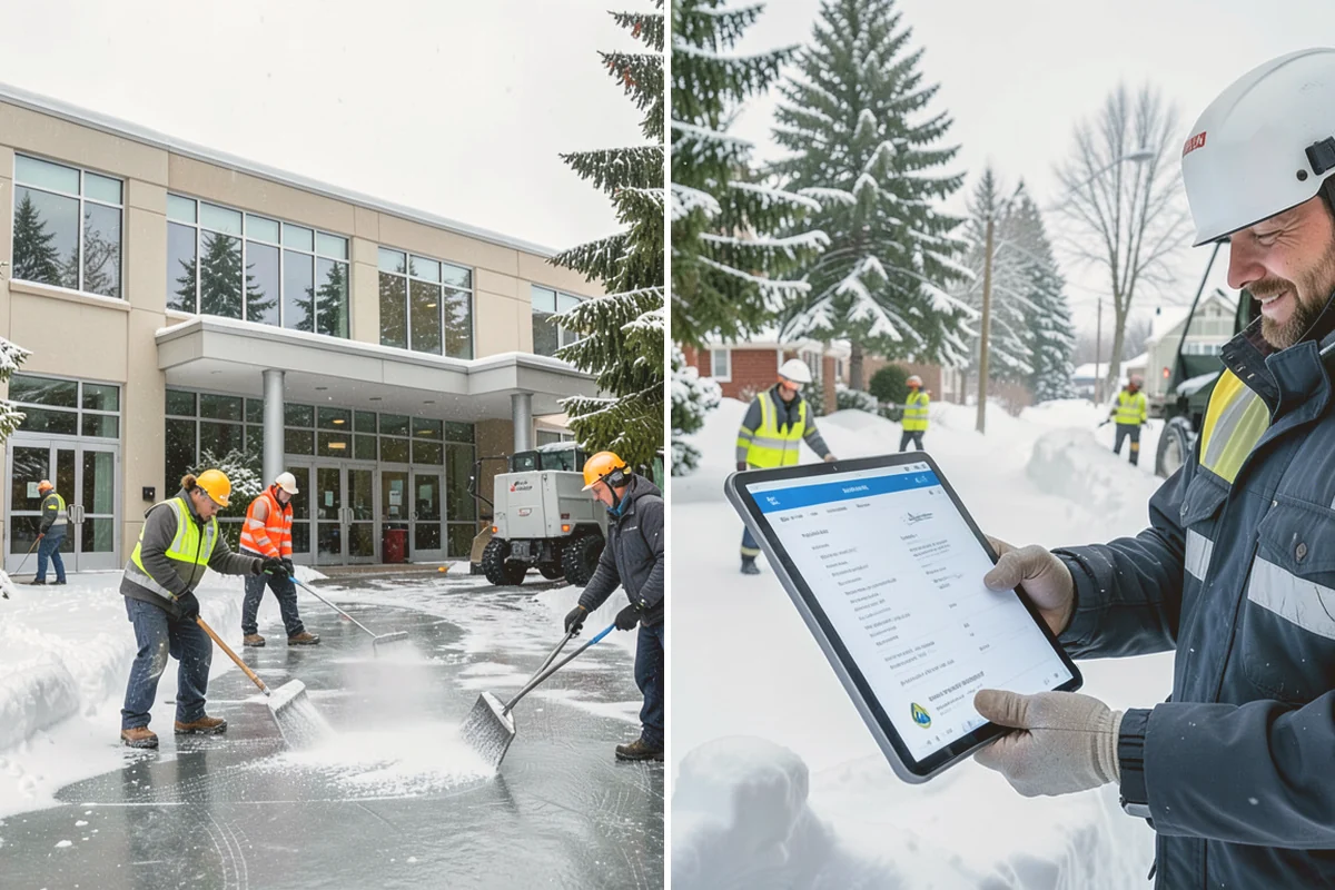 Gas Station Deicing in Milton, King County, WA - Map fuel islands, pump lanes, and the store entrance