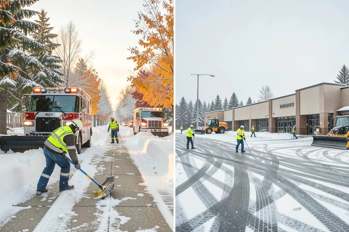 Gas Station Deicing in Mukilteo, Snohomish County, WA - Map fuel islands, pump lanes, and the store entrance
