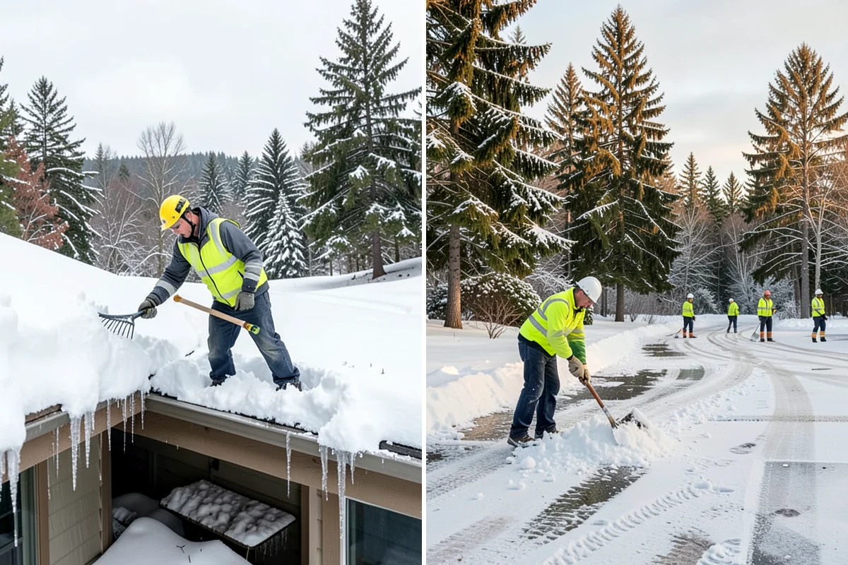 Gas Station Deicing in Normandy Park, King County, WA - Map fuel islands, pump lanes, and the store entrance