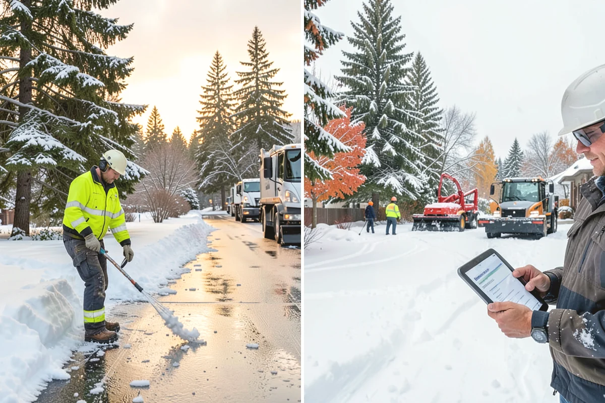 Gas Station Deicing in Oak Harbor, Island County, WA - Map fuel islands, pump lanes, and the store entrance