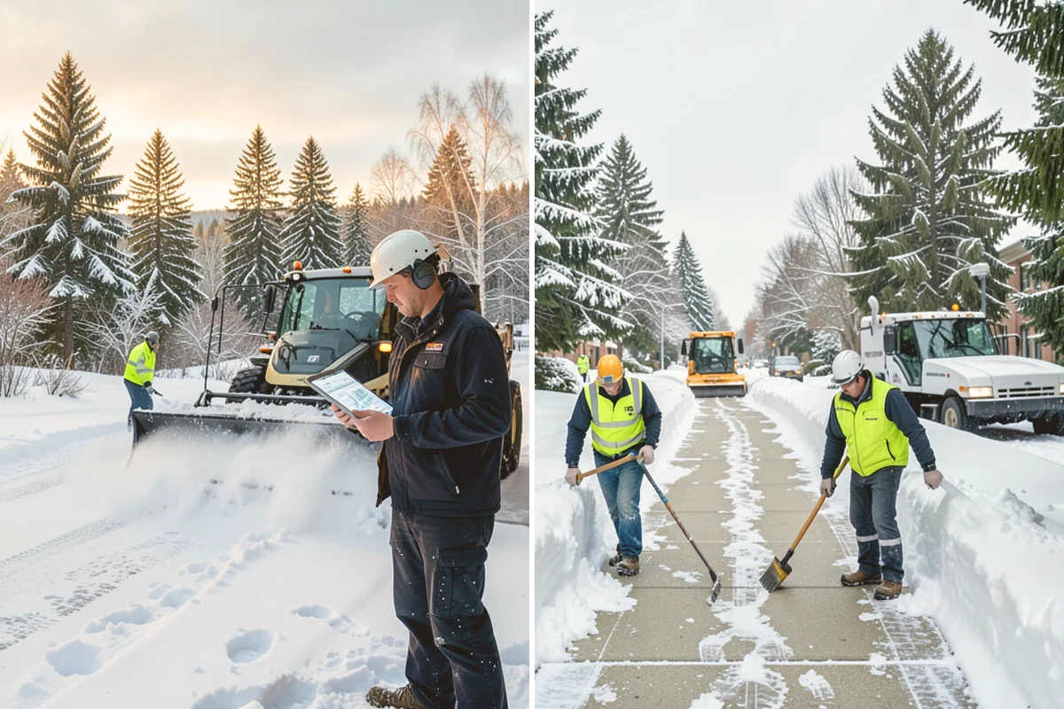 Gas Station Deicing in Sammamish, King County, WA - Map fuel islands, pump lanes, and the store entrance