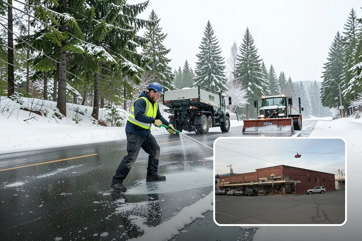 Gas Station Deicing in Sedro-Woolley, Skagit County, WA - Keeps fuel islands and store entrances safe for customers