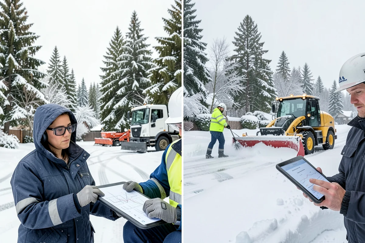 Gas Station Deicing in Shoreline, King County, WA - Map fuel islands, pump lanes, and the store entrance