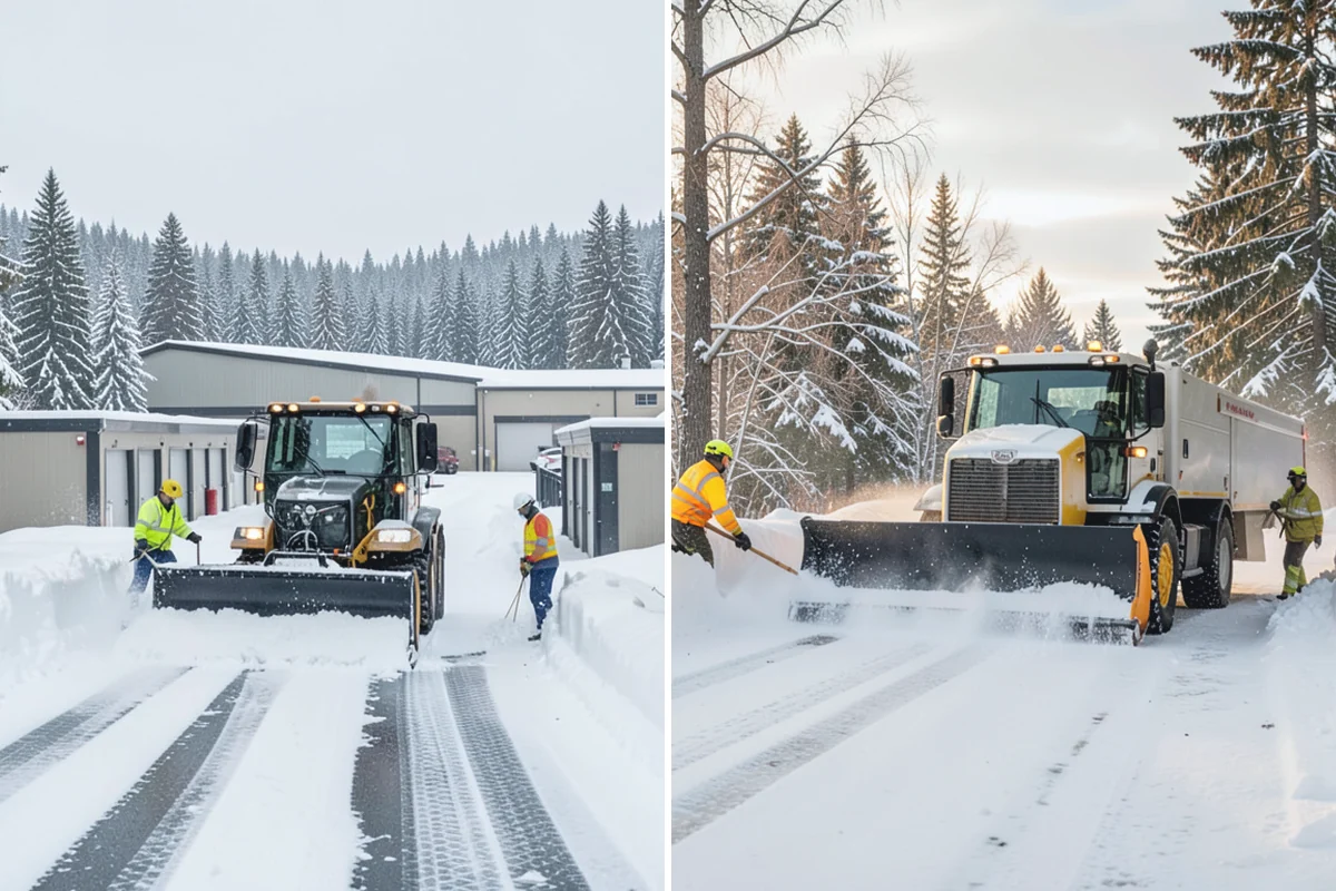 Gas Station Deicing in Skykomish, King County, WA - Map fuel islands, pump lanes, and the store entrance