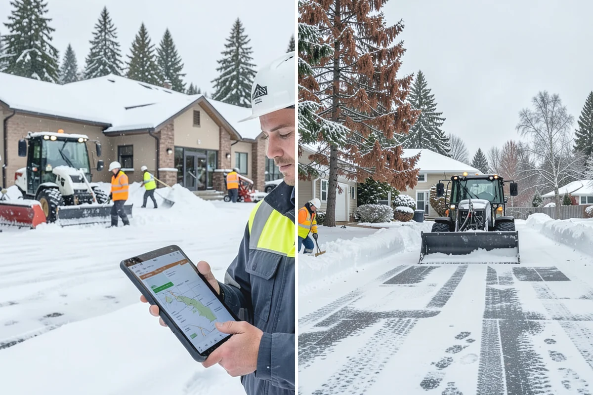 Gas Station Deicing in South Prairie, Pierce County, WA - Map fuel islands, pump lanes, and the store entrance