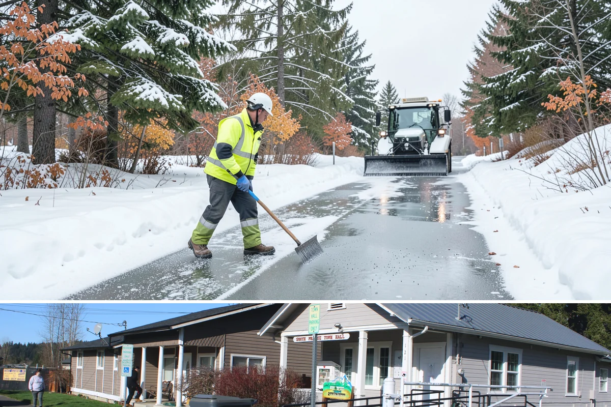 Gas Station Deicing in South Prairie, Pierce County, WA - Service is active across the winter season, with frequent readiness during the freezing-rain events that glaze busy fueling areas...