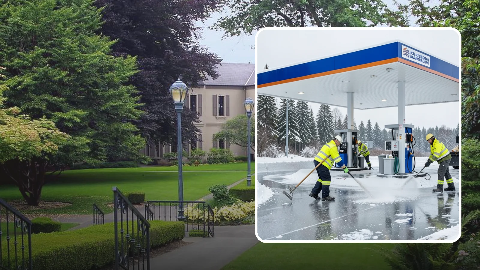 Gas Station Deicing in Woodinville, King County, WA - Deicing for gas stations and convenience stores, keeping fuel islands, pump approaches, and store entrances safe during a hard...