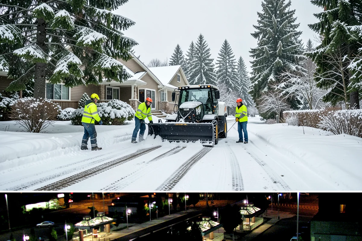 Gas Station Parking Lot Snow Removal in Auburn, King County, WA - Gas station lots in the Puget Sound area face peak snow demand from December through February, when overnight freezes hit around...