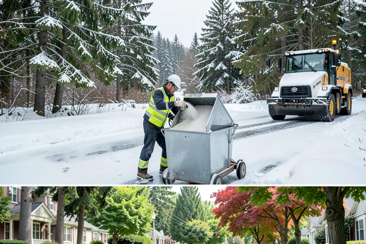 Gas Station Parking Lot Snow Removal in Beaux Arts Village, King County, WA - Gas station lots in the Puget Sound area face peak snow demand from December through February, when overnight freezes hit around...