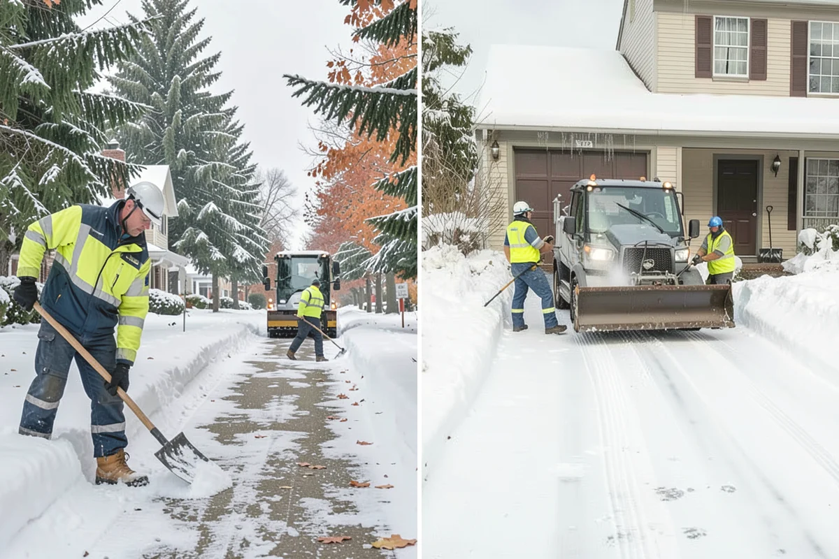 Gas Station Parking Lot Snow Removal in Carnation, King County, WA - Map pump lanes, parking, and the store approach with the operator