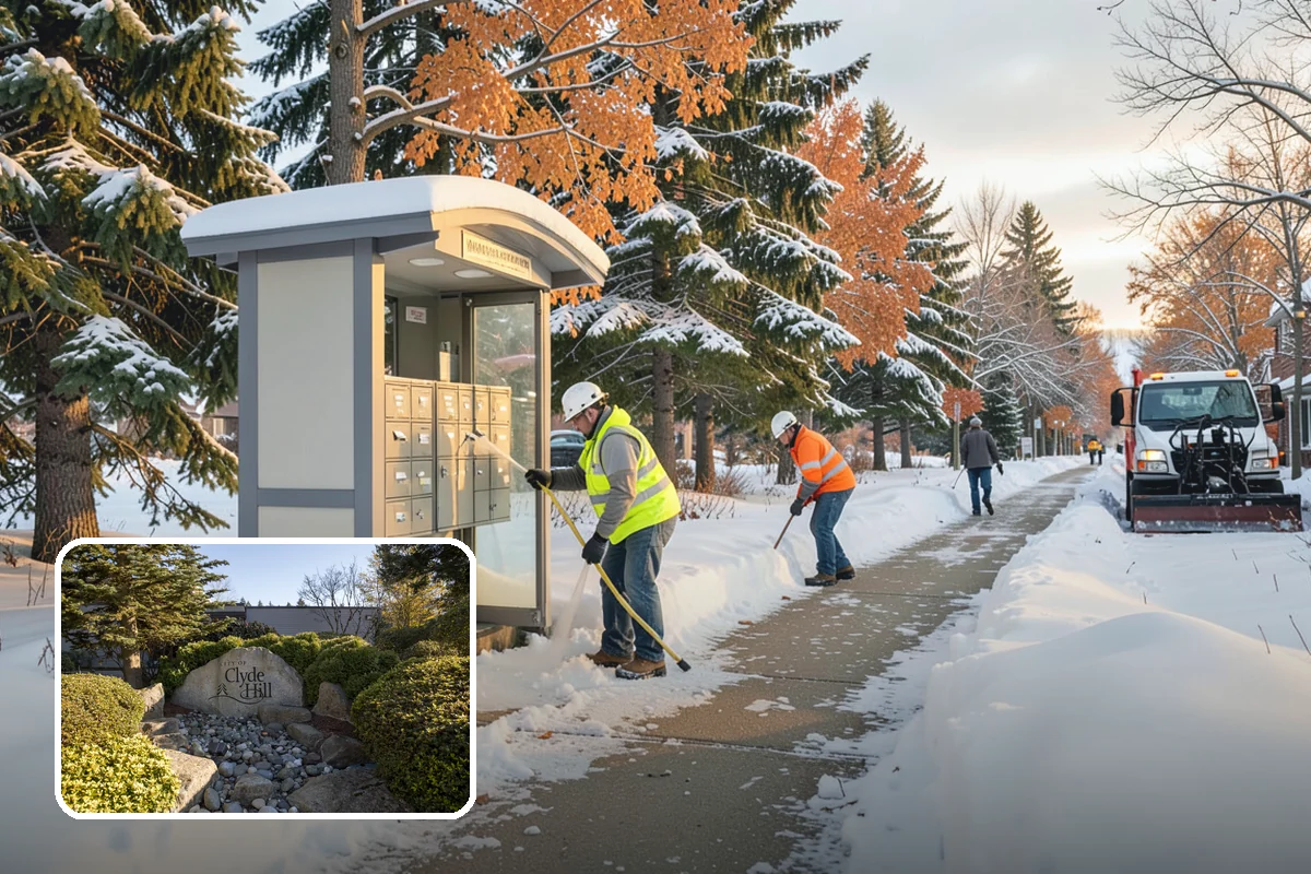 Gas Station Parking Lot Snow Removal in Clyde Hill, King County, WA - Pump lanes and parking stay open for constant fuel traffic