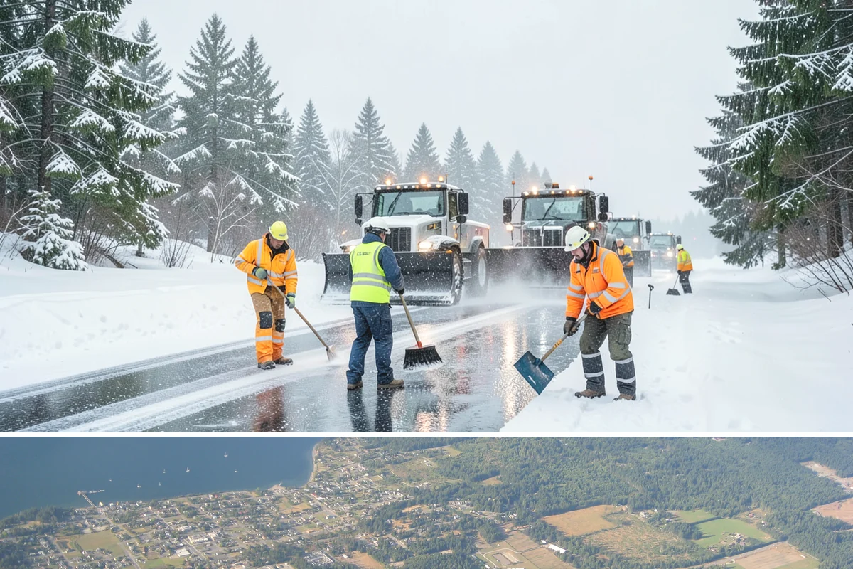 Gas Station Parking Lot Snow Removal in Coupeville, Island County, WA - Gas station lots in the Puget Sound area face peak snow demand from December through February, when overnight freezes hit around...