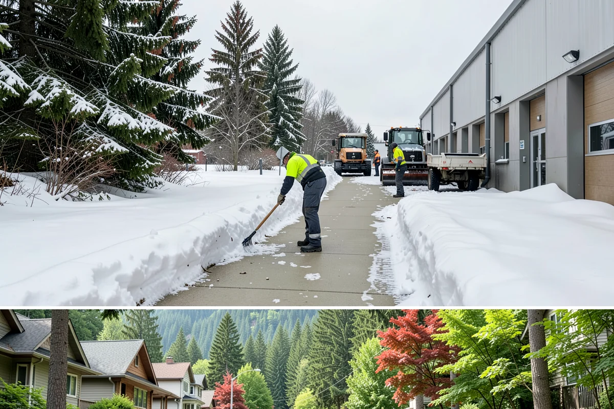 Gas Station Parking Lot Snow Removal in Darrington, Snohomish County, WA - Gas station lots in the Puget Sound area face peak snow demand from December through February, when overnight freezes hit around...