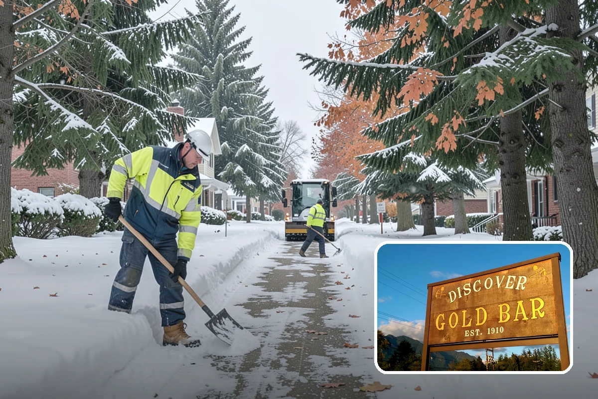 Gas Station Parking Lot Snow Removal in Gold Bar, Snohomish County, WA - Pump lanes and parking stay open for constant fuel traffic