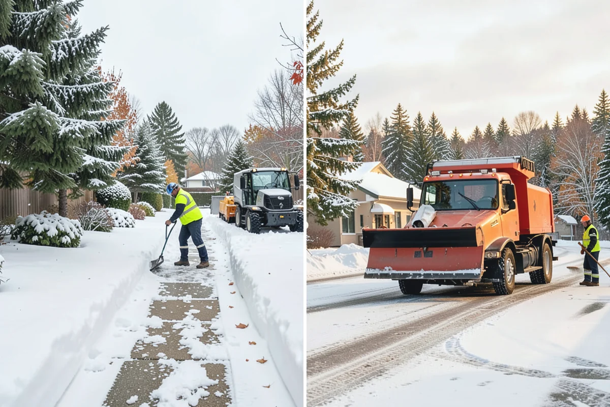 Gas Station Parking Lot Snow Removal in Granite Falls, Snohomish County, WA - Map pump lanes, parking, and the store approach with the operator