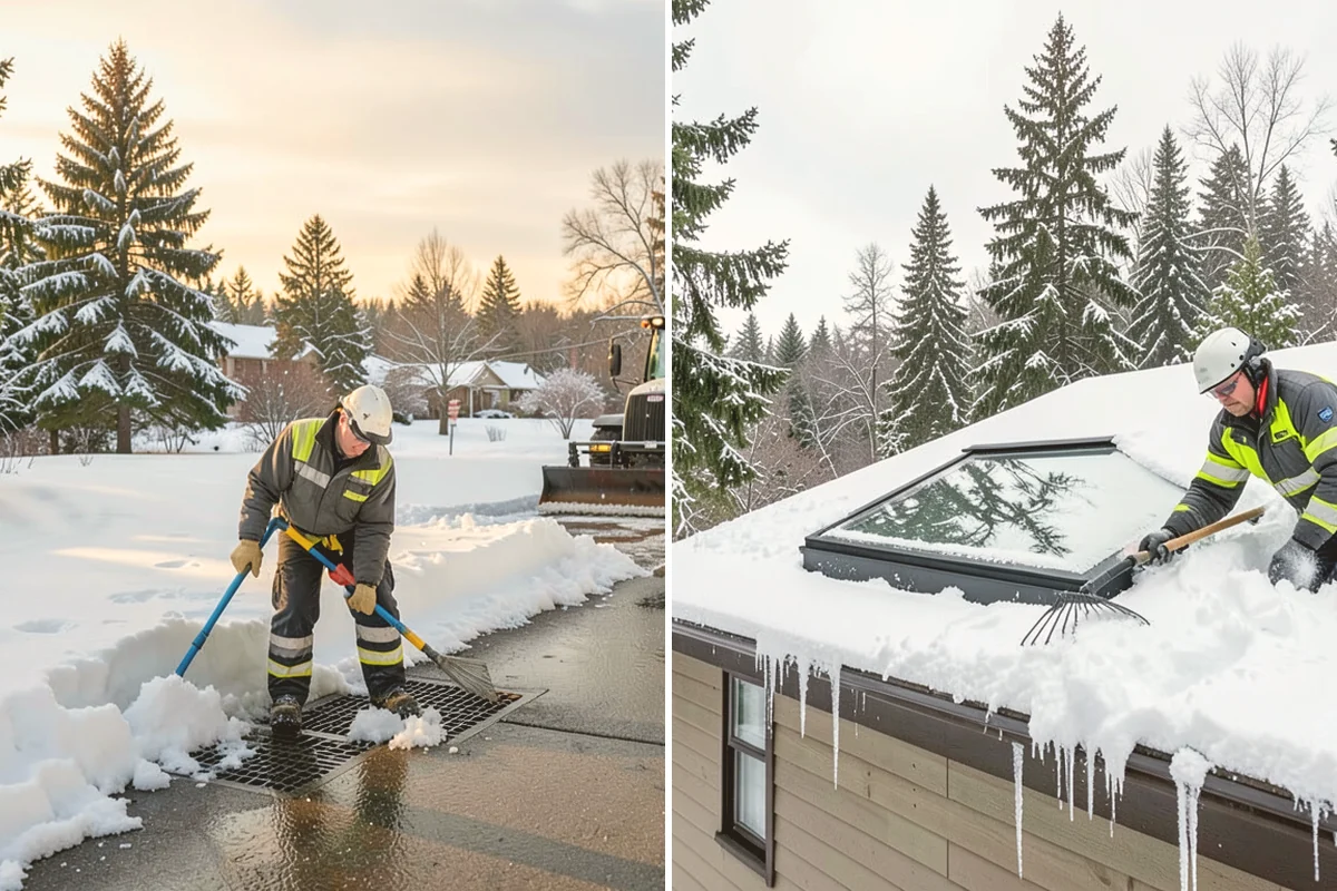 Gas Station Parking Lot Snow Removal in Index, Snohomish County, WA - Map pump lanes, parking, and the store approach with the operator