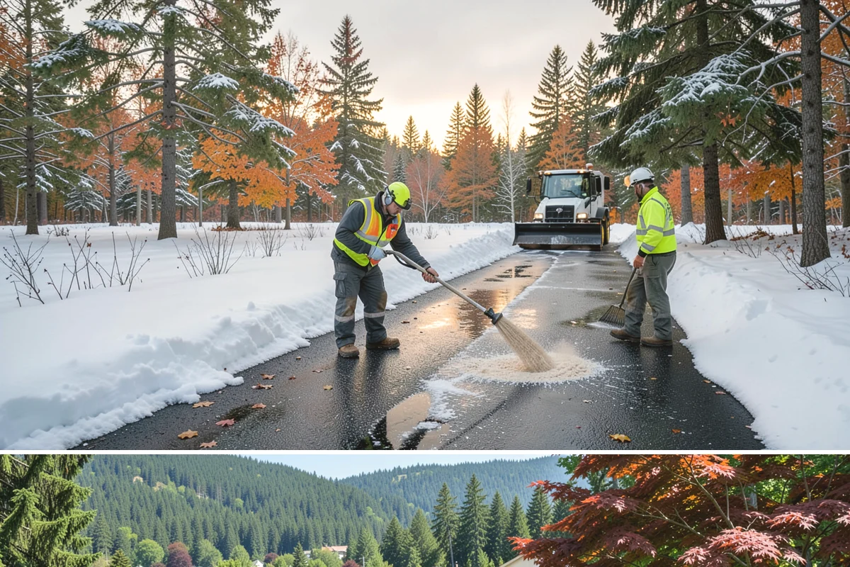 Gas Station Parking Lot Snow Removal in Index, Snohomish County, WA - Gas station lots in the Puget Sound area face peak snow demand from December through February, when overnight freezes hit around...