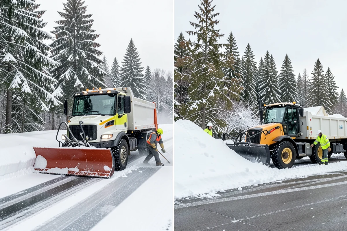 Gas Station Parking Lot Snow Removal in Kenmore, King County, WA - Map pump lanes, parking, and the store approach with the operator