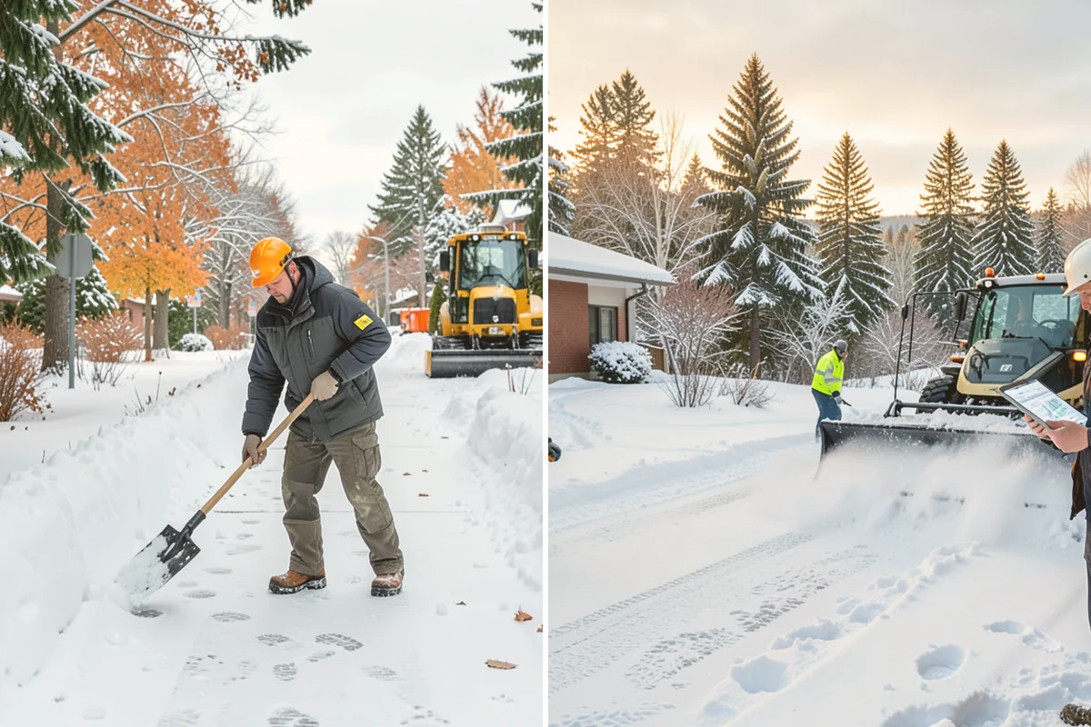 Gas Station Parking Lot Snow Removal in Kent, King County, WA - Map pump lanes, parking, and the store approach with the operator