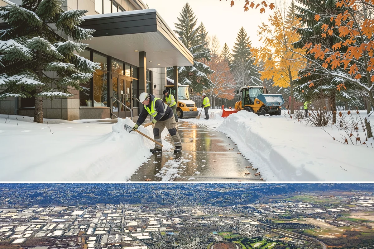 Gas Station Parking Lot Snow Removal in Kent, King County, WA - Gas station lots in the Puget Sound area face peak snow demand from December through February, when overnight freezes hit around...
