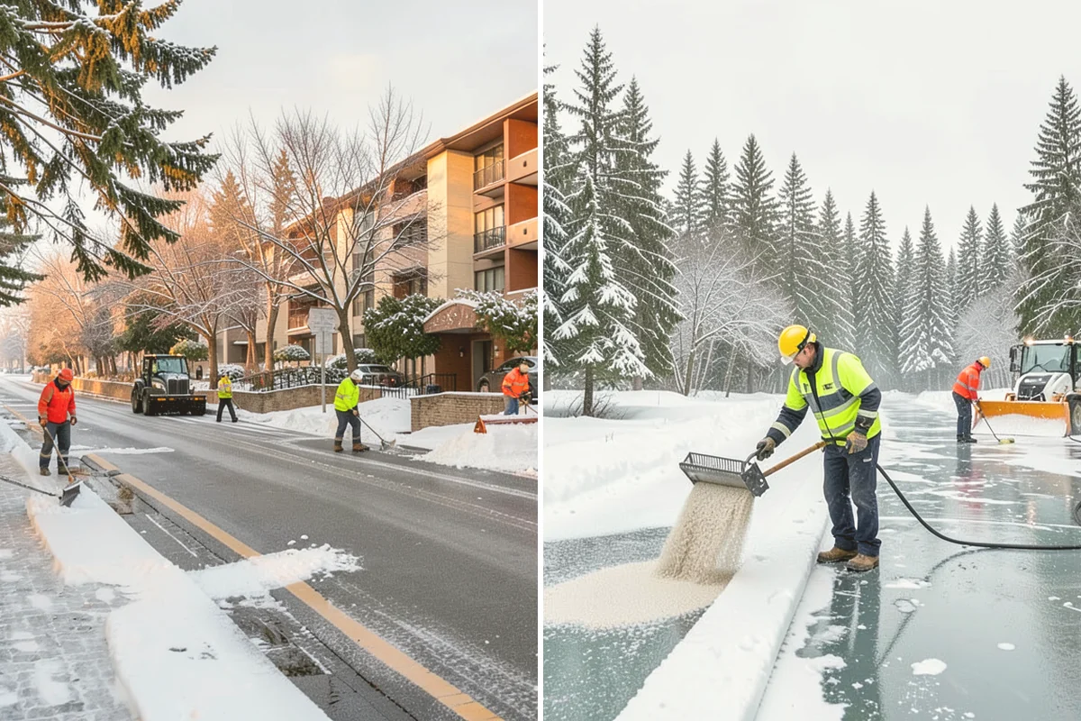 Gas Station Parking Lot Snow Removal in Lynnwood, Snohomish County, WA - Map pump lanes, parking, and the store approach with the operator