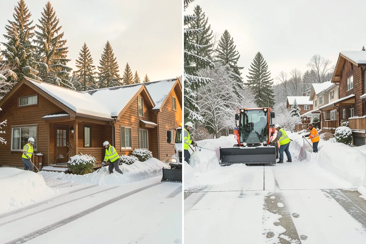 Gas Station Parking Lot Snow Removal in Milton, King County, WA - Map pump lanes, parking, and the store approach with the operator