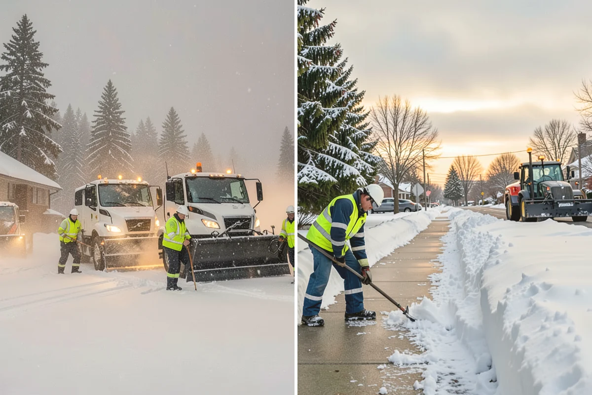 Gas Station Parking Lot Snow Removal in Mukilteo, Snohomish County, WA - Map pump lanes, parking, and the store approach with the operator