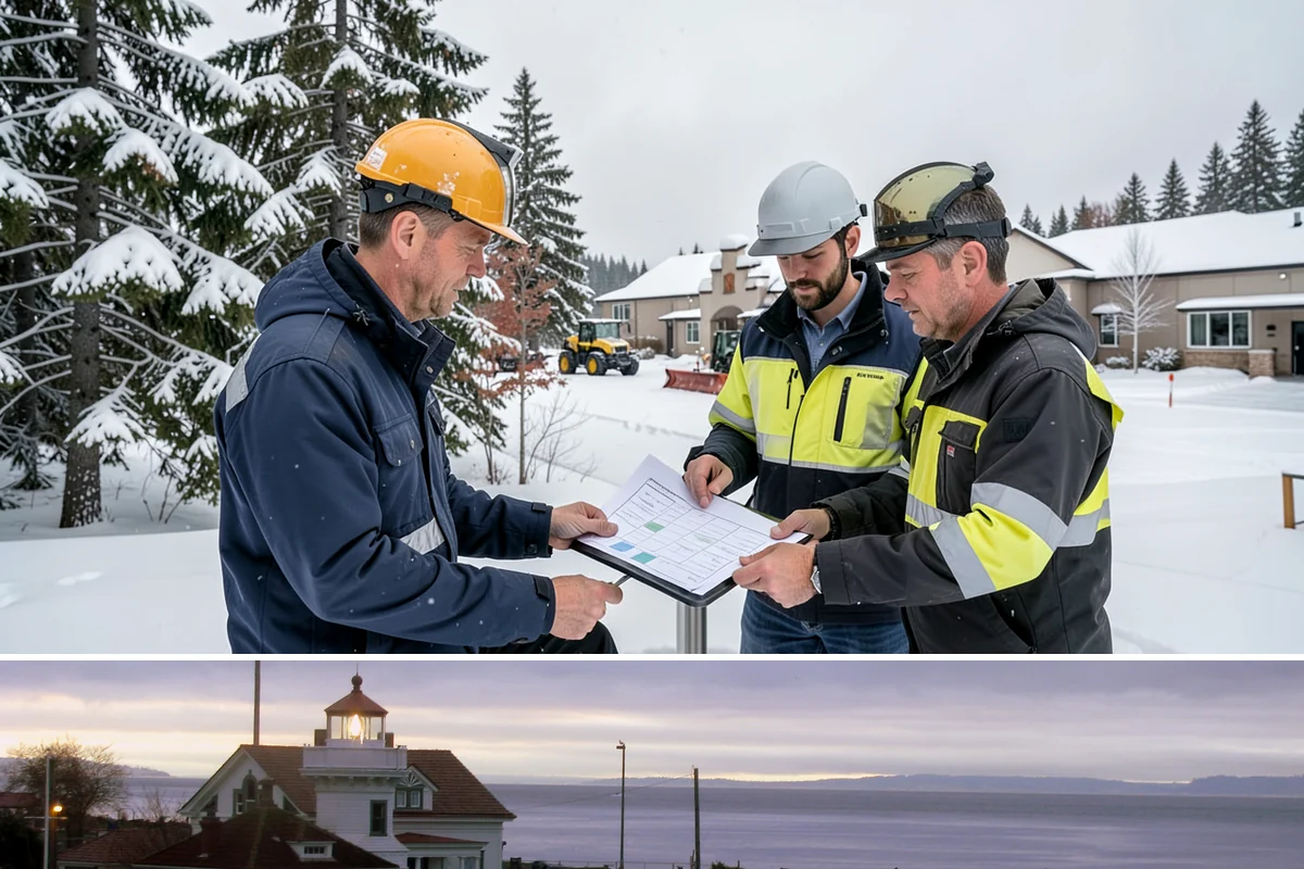 Gas Station Parking Lot Snow Removal in Mukilteo, Snohomish County, WA - Gas station lots in the Puget Sound area face peak snow demand from December through February, when overnight freezes hit around...