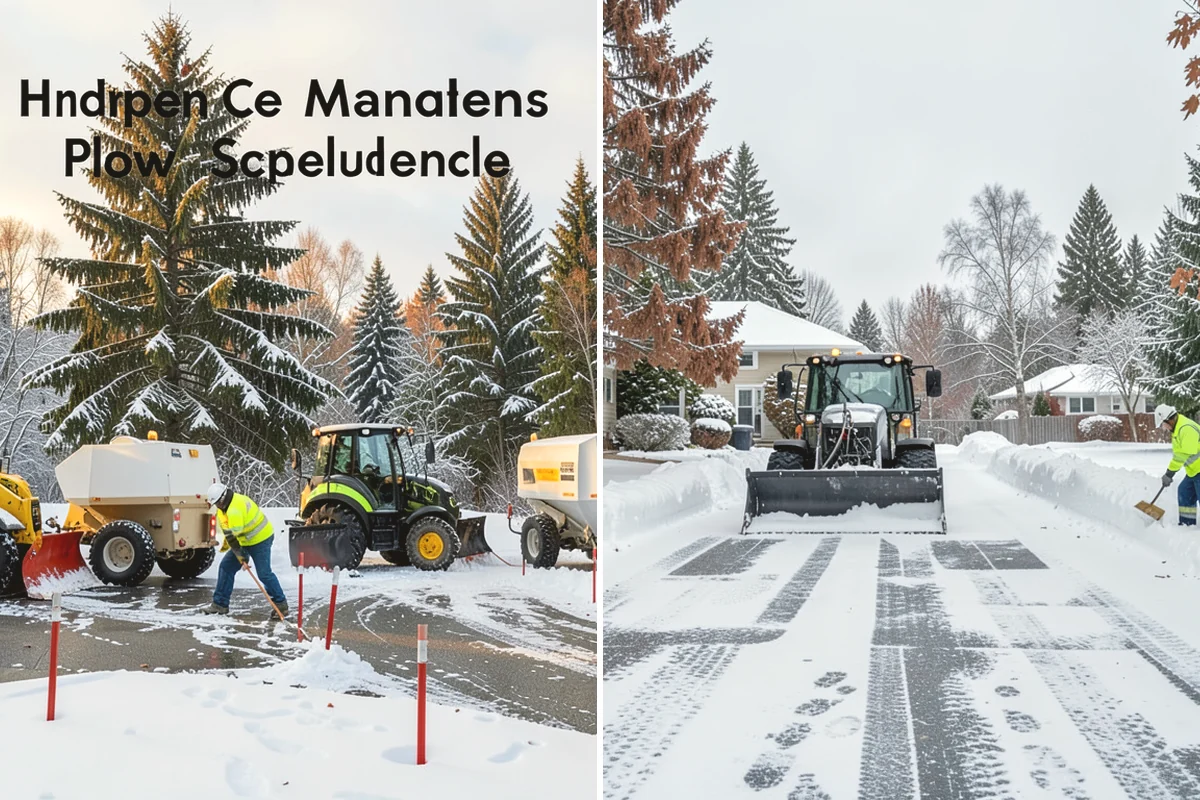 Gas Station Parking Lot Snow Removal in North Bend, King County, WA - Map pump lanes, parking, and the store approach with the operator