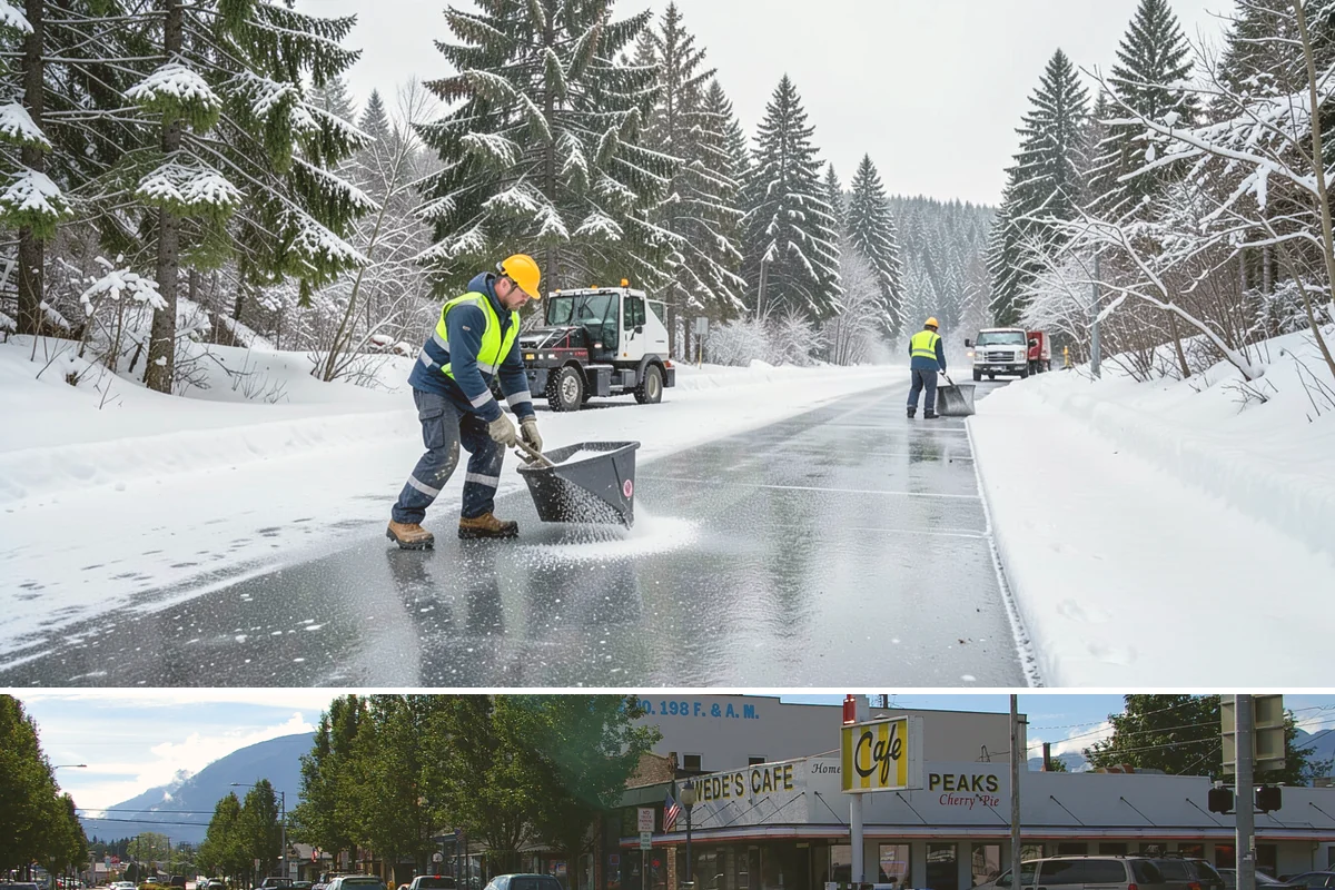 Gas Station Parking Lot Snow Removal in North Bend, King County, WA - Gas station lots in the Puget Sound area face peak snow demand from December through February, when overnight freezes hit around...