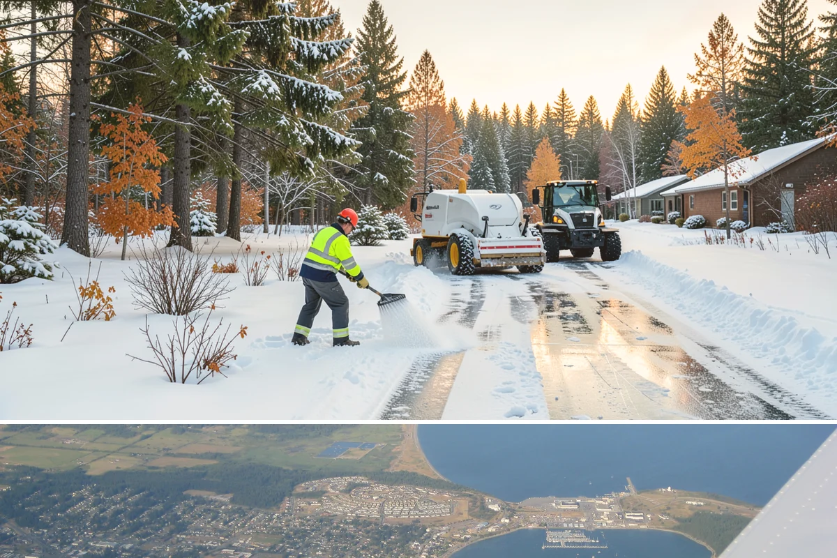 Gas Station Parking Lot Snow Removal in Oak Harbor, Island County, WA - Gas station lots in the Puget Sound area face peak snow demand from December through February, when overnight freezes hit around...