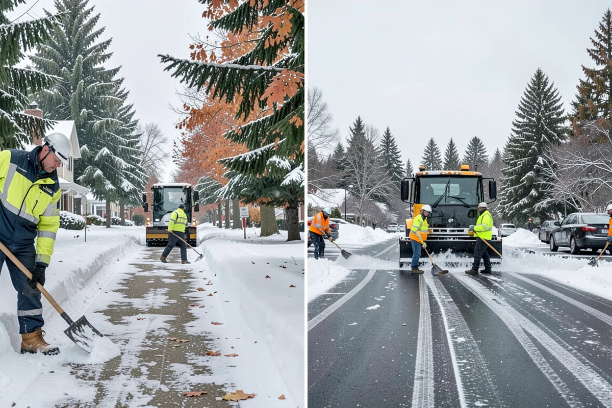 Gas Station Parking Lot Snow Removal in SeaTac, King County, WA - Map pump lanes, parking, and the store approach with the operator