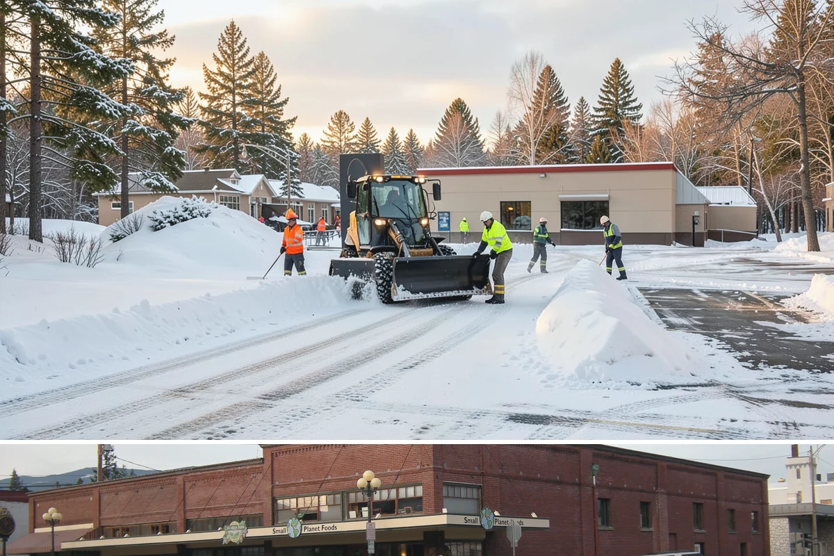 Gas Station Parking Lot Snow Removal in Sedro-Woolley, Skagit County, WA - Gas station lots in the Puget Sound area face peak snow demand from December through February, when overnight freezes hit around...
