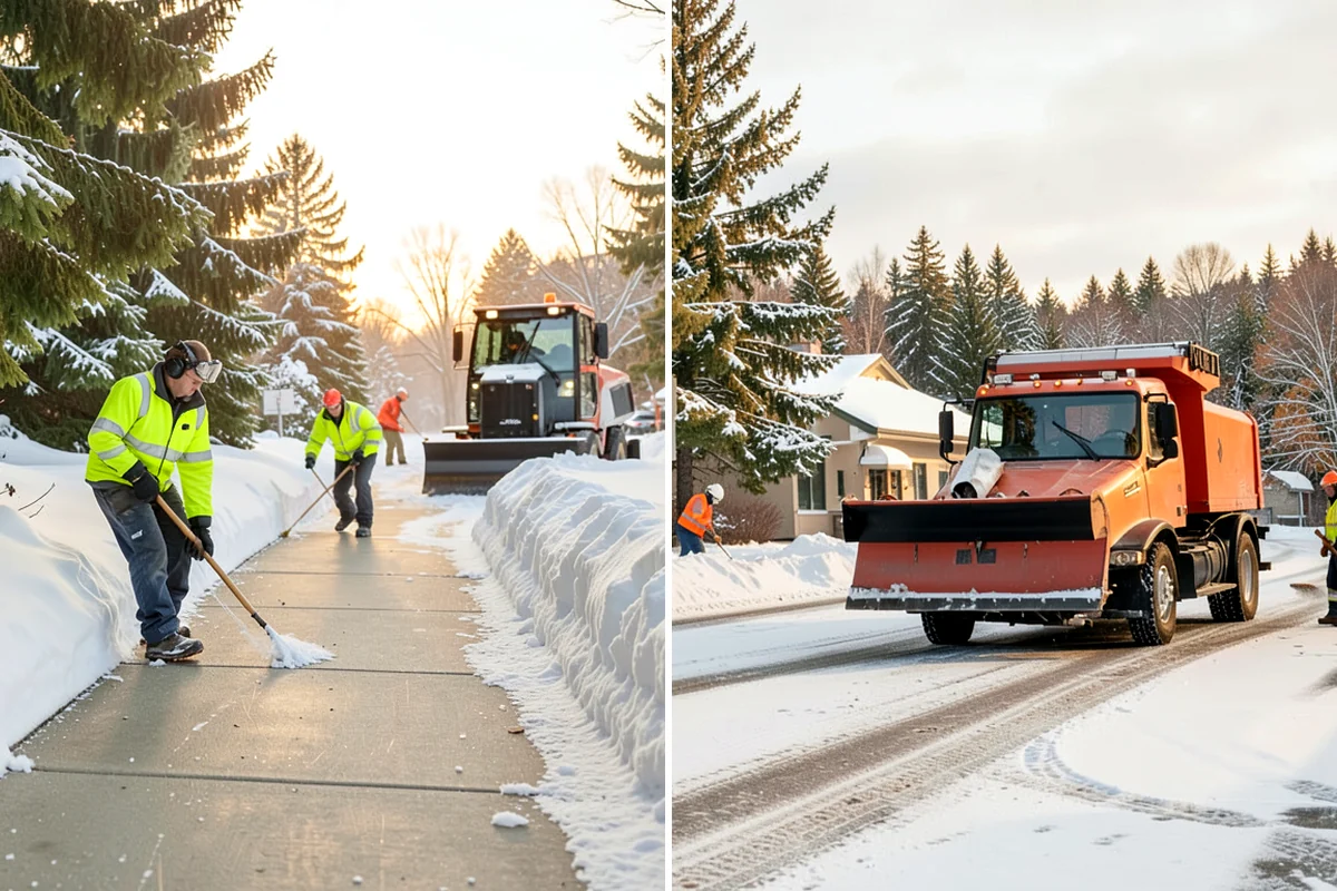 Gas Station Parking Lot Snow Removal in Shoreline, King County, WA - Map pump lanes, parking, and the store approach with the operator