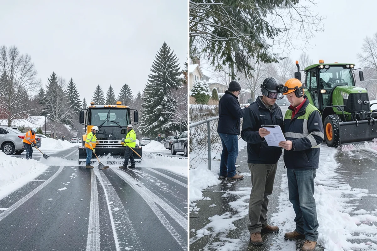 Gas Station Parking Lot Snow Removal in Skykomish, King County, WA - Map pump lanes, parking, and the store approach with the operator