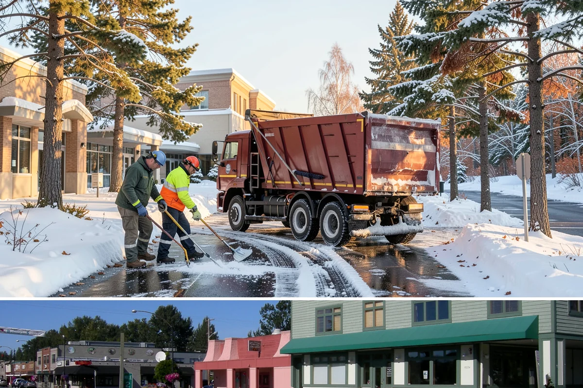 Gas Station Parking Lot Snow Removal in Snoqualmie, King County, WA - Gas station lots in the Puget Sound area face peak snow demand from December through February, when overnight freezes hit around...