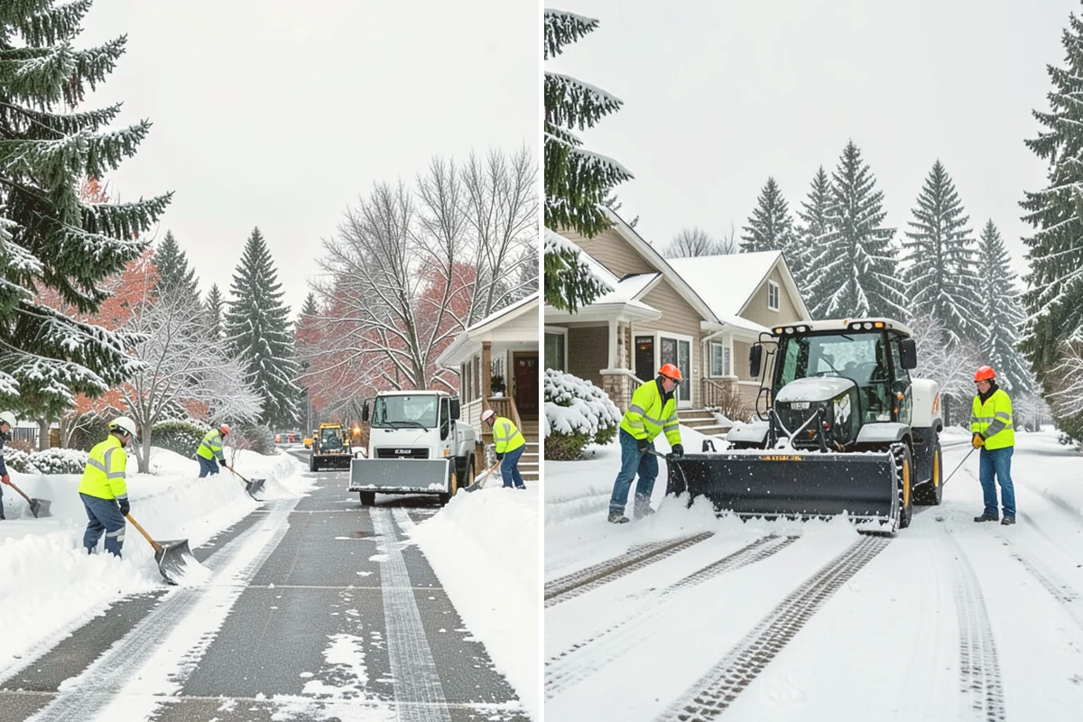 Gas Station Parking Lot Snow Removal in Stanwood, Snohomish County, WA - Map pump lanes, parking, and the store approach with the operator