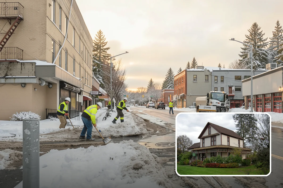 Gas Station Parking Lot Snow Removal in Sumner, Pierce County, WA - Pump lanes and parking stay open for constant fuel traffic