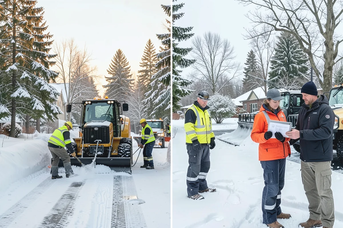 Gas Station Parking Lot Snow Removal in Wilkeson, Pierce County, WA - Map pump lanes, parking, and the store approach with the operator